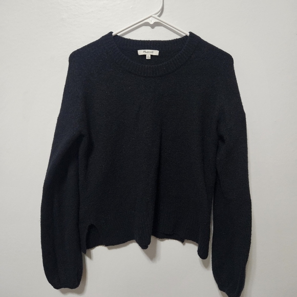 Madewell Sweaters - MADEWELL  Women’s Black Bell Sleeve Blouse Top Wool Blend XS